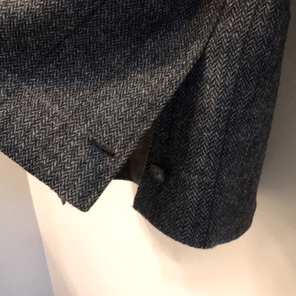 Vintage Tweed Herringbone Wool Coat - Picture 3 of 7